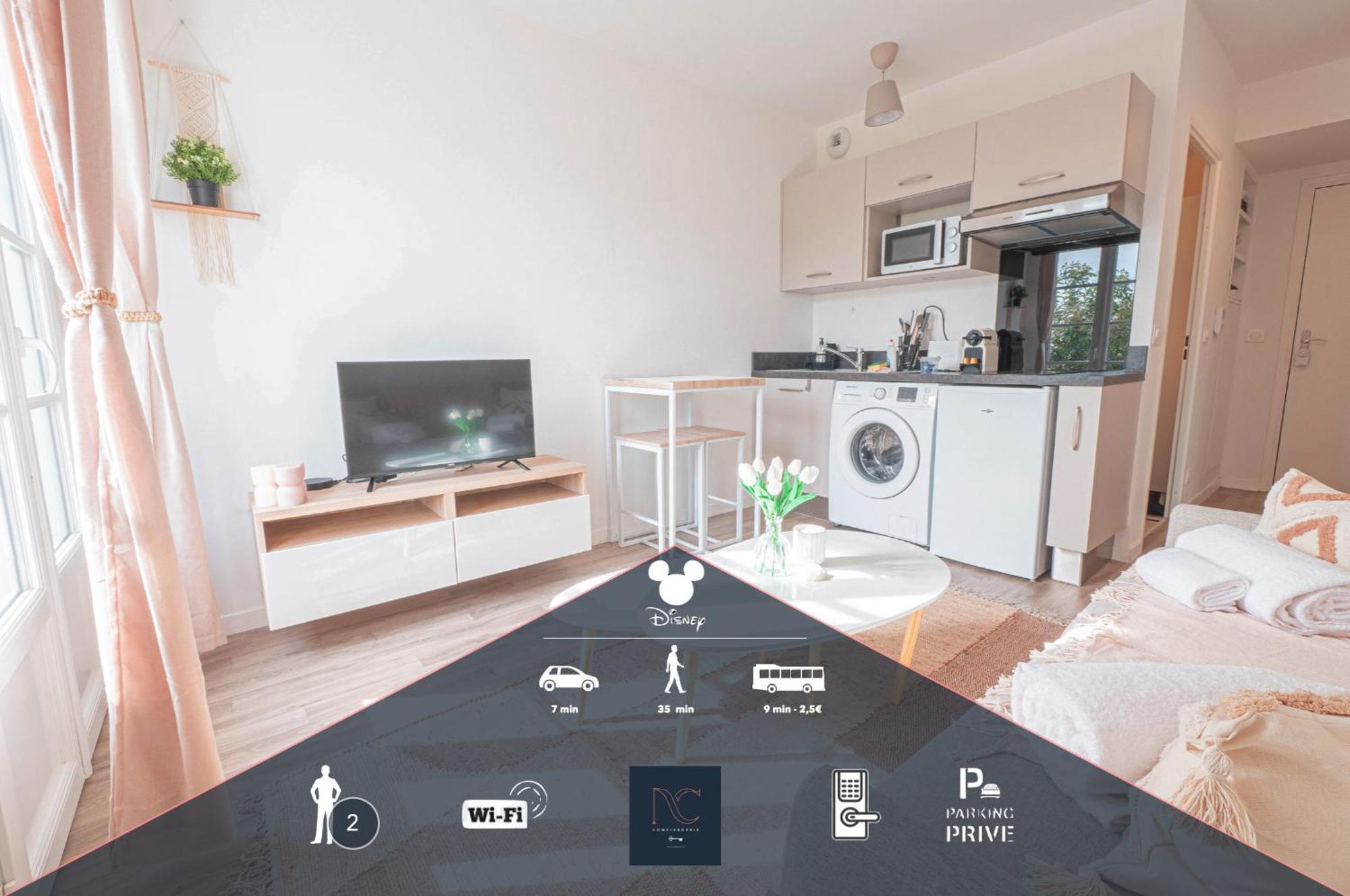 *Disneyland-Paris* Studio, 2Pers, Parking, Wifi Serris Dış mekan fotoğraf
